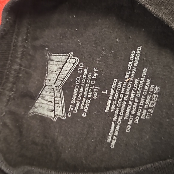 My Hero Academia Hello Kitty and Friends black graphic tee UNISEX Large - Picture 3 of 7